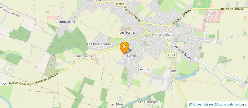 localisation de l'entreprise SOC NOUVELLE CIRCUITS IMPRIMES SOLOGNE à SANDILLON