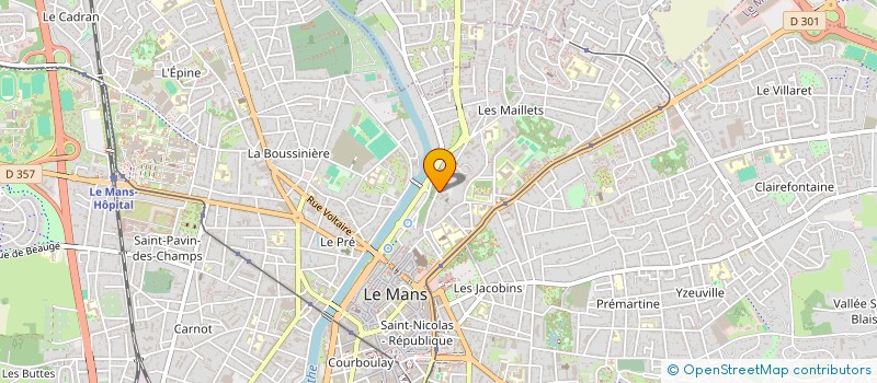 localisation de l'entreprise SOC NOUVELLE CLINIQUE HENRI DELAGENIERE à LE MANS