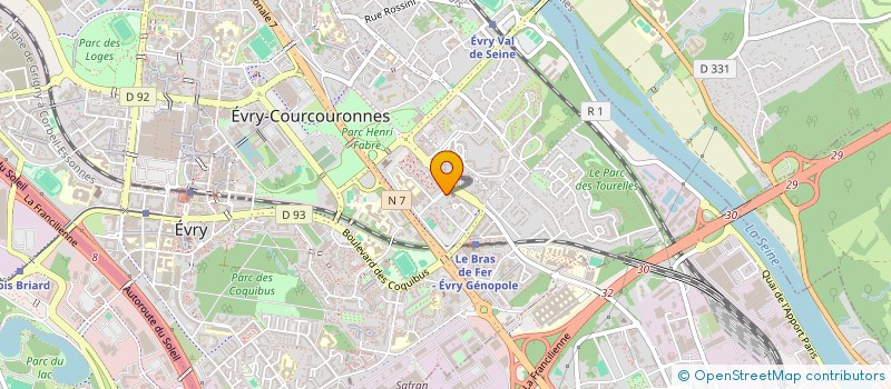 localisation de l'entreprise SOC NOUVELLE D'ENTRETIEN & RENOVATION  EVRY-COURCOURONNES