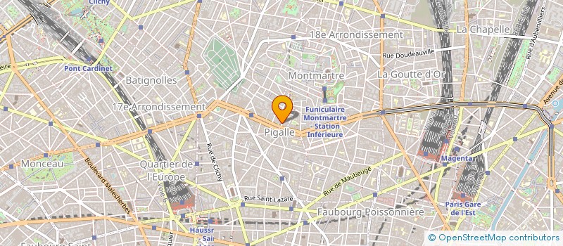 localisation de l'entreprise SOC NOUVELLE DE L' HOTEL DE LA BUTTE  PARIS