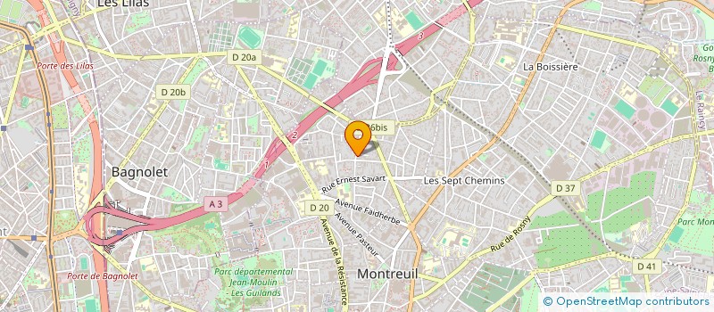 localisation de l'entreprise SOC NOUVELLE DES COMPAGNONS DU BATIMENT à MONTREUIL