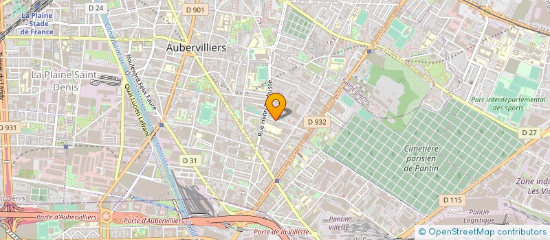 localisation de l'entreprise SOC NOUVELLE DES ETS BERGER à AUBERVILLIERS