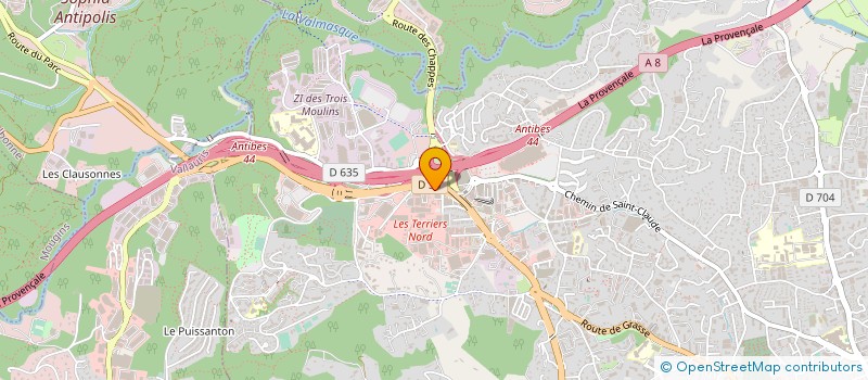 localisation de l'entreprise SOC NOUVELLE DES TRAVAUX ROUTIER DU MIDI à ANTIBES