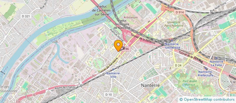 localisation de l'entreprise SOC NOUVELLE E.R.B.T.PEINTURE  NANTERRE