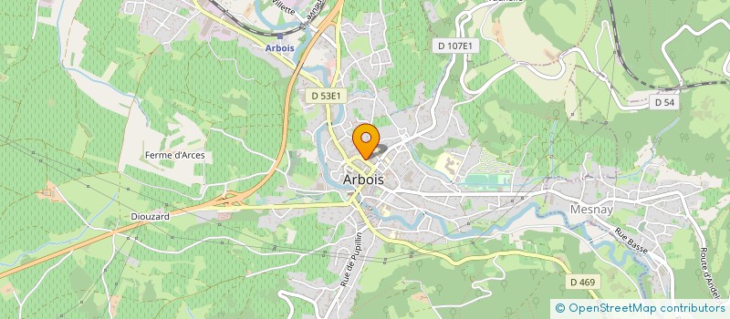 localisation de l'entreprise SOC NOUVELLE ENTREP MOLLIET à ARBOIS