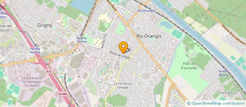 localisation de l'entreprise SOC NOUVELLE ENTRETIEN REAL BATIMENT  RIS-ORANGIS
