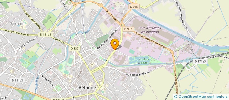 localisation de l'entreprise SOC NOUVELLE EXPL TAILLERIE à BETHUNE