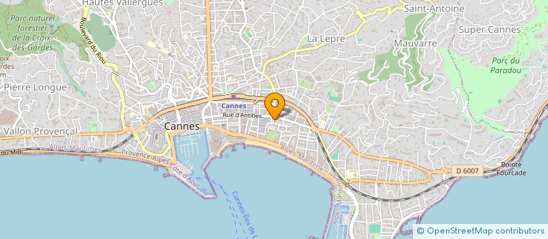 localisation de l'entreprise SOC NOUVELLE LA TOQUE BLANCHE à CANNES