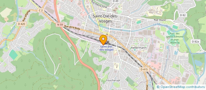 localisation de l'entreprise SOC NOUVELLE MIROITERIES VOSGIENNES à SAINT-DIE-DES-VOSGES