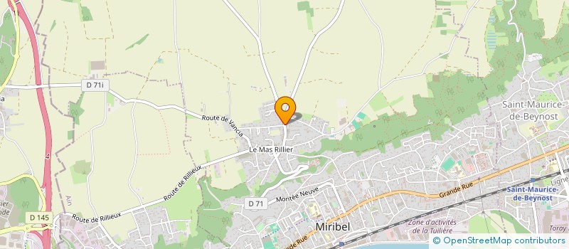 localisation de l'entreprise SOC NOUVELLE TRANSPORTS BERNARD à MIRIBEL