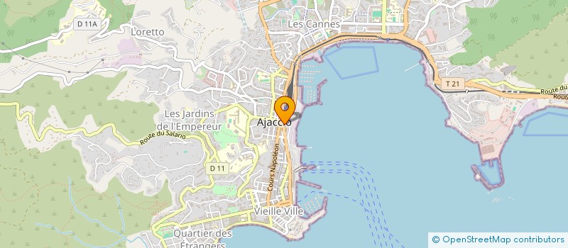 localisation de l'entreprise SOC ORAZZI ET FILS à AJACCIO