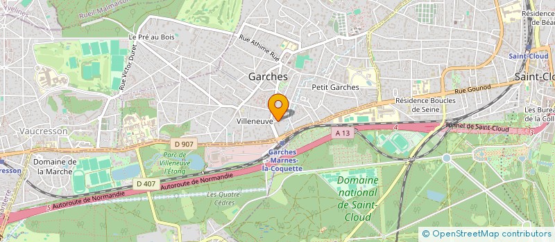 localisation de l'entreprise SOC ORGANISATION ETUDES CONSEILS à GARCHES