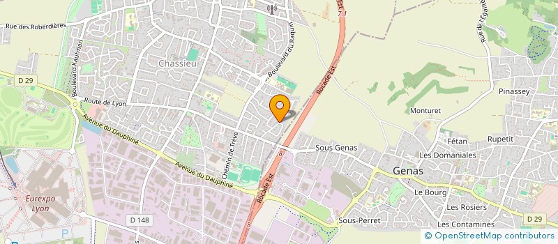 localisation de l'entreprise SOC ORGANISATION SERVICE INFORMATIQUE  CHASSIEU