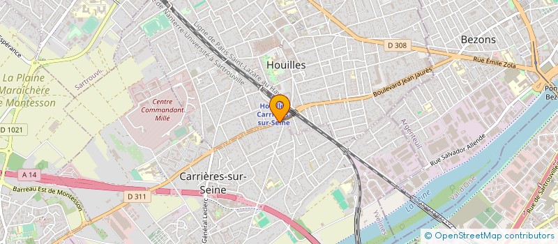 localisation de l'entreprise SOC OVILLOISE PEINTURE à CARRIERES-SUR-SEINE