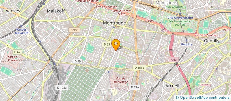 localisation de l'entreprise SOC P.A.C.C.  MONTROUGE