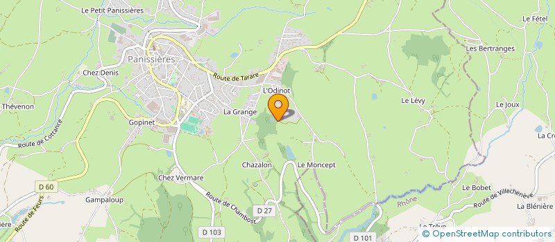 localisation de l'entreprise SOC PANISSIEROISE DE TRAVAUX PUBLICS  PANISSIERES