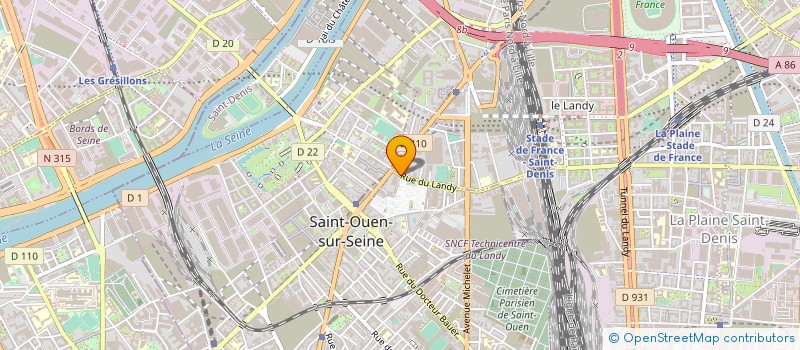 localisation de l'entreprise SOC PARIS CONST LELORRAIN BROSSE à SAINT-OUEN-SUR-SEINE
