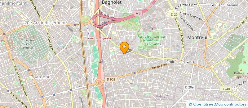 localisation de l'entreprise SOC PARISIENNE DE TRANCHEES BLINDEES à BAGNOLET
