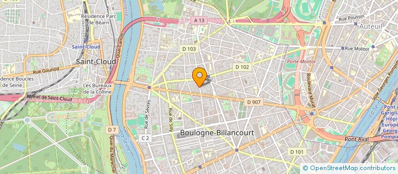 localisation de l'entreprise SOC PARISIENNE ETUDES REALISATIONS IMMOB à BOULOGNE-BILLANCOURT