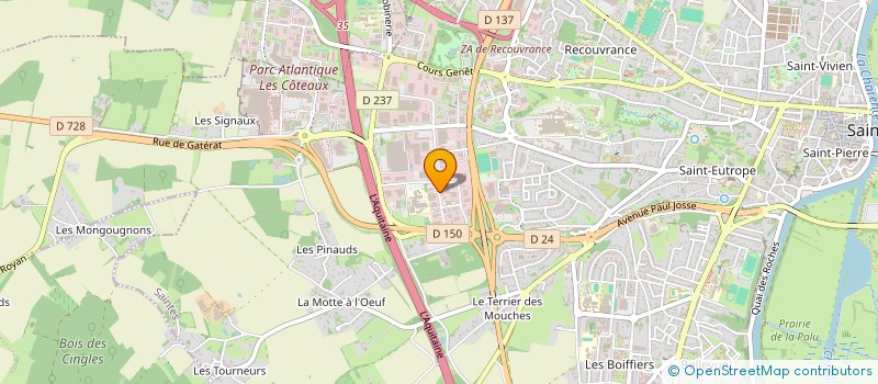 localisation de l'entreprise SOC PEINTURE ET REVETEMENTS 17 SARL  SAINTES