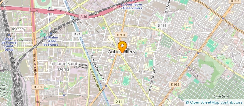 localisation de l'entreprise SOC PEINTURE RENOVATION CONSTRUCTION  AUBERVILLIERS