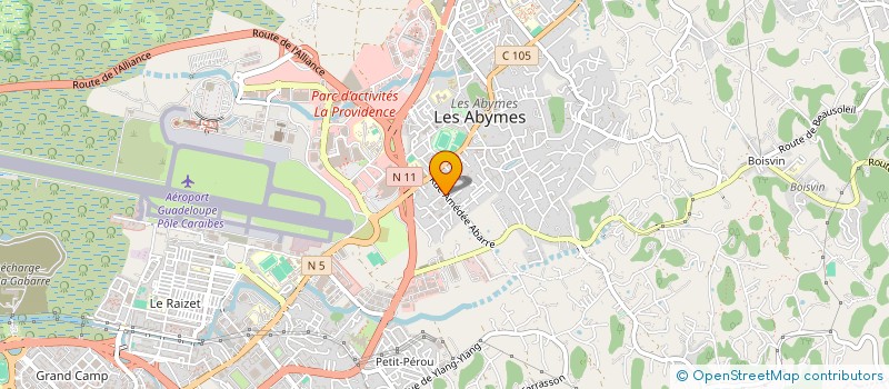 localisation de l'entreprise SOC PIECES DETACHEES AUTOMOBILES à LES ABYMES