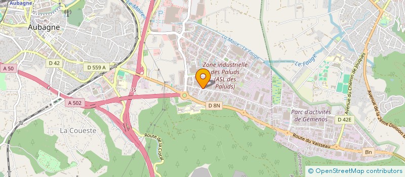 localisation de l'entreprise SOC PLASTIQUES INJECTES ET DECORES à AUBAGNE