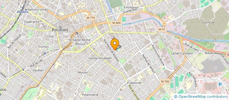 localisation de l'entreprise SOC PLATRERIE ET AMENAGEMENT MODULAIRE à ROUBAIX