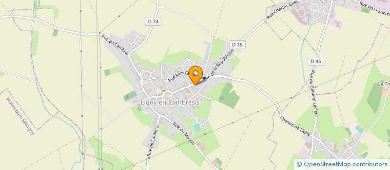 localisation de l'entreprise SOC POINDRON FRERES à LIGNY-EN-CAMBRESIS