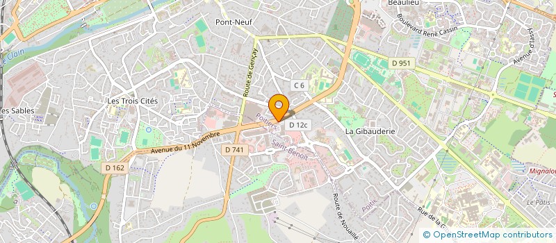 localisation de l'entreprise SOC POITEVINE DISTRIB ARTICLES TEXTILES à POITIERS