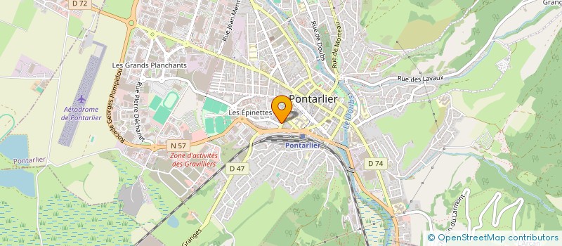 localisation de l'entreprise SOC PONTISSALIENNE ENTREPRISE ELECTRIQUE à PONTARLIER