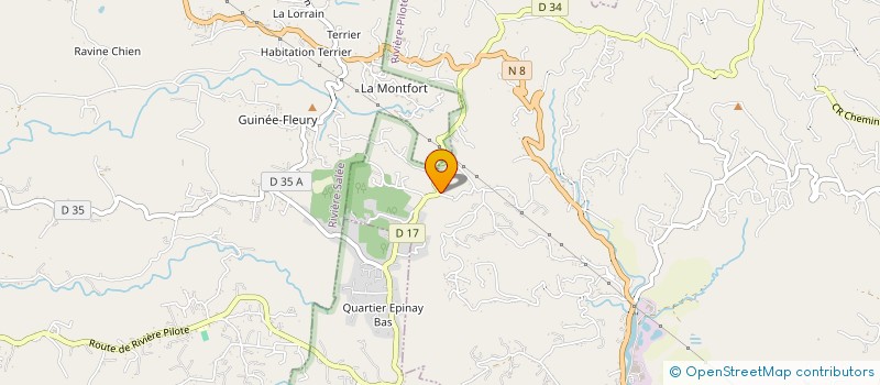 localisation de l'entreprise SOC POSE CABLES TELEP ELEC BTP  RIVIERE-PILOTE