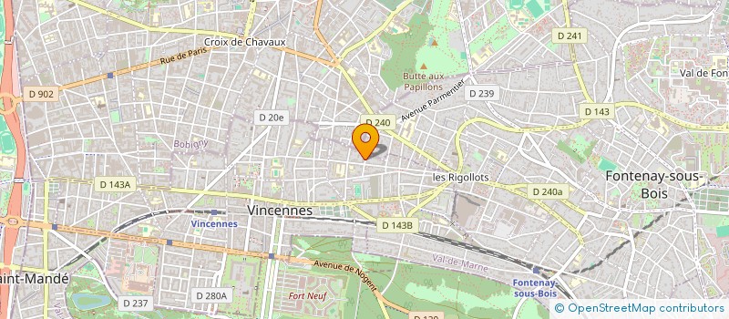 localisation de l'entreprise SOC POUR DIFFUSION DES MATERIAUX DU BOIS à VINCENNES