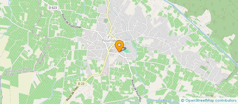 localisation de l'entreprise SOC POURRIERES TRAVAUX PUBLICS à POURRIERES