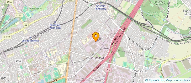 localisation de l'entreprise SOC PRESSE DIFFUSION SUD à ANTONY