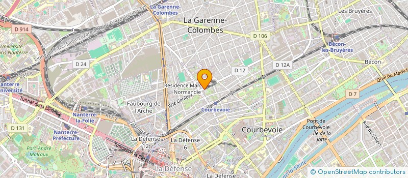 localisation de l'entreprise SOC PRIVEE DE GARDIENNAGE DE LA DEFENSE à COURBEVOIE