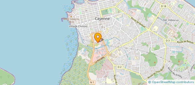 localisation de l'entreprise SOC PRIVEE PREVENT SECURITE GUYAN 2 à CAYENNE
