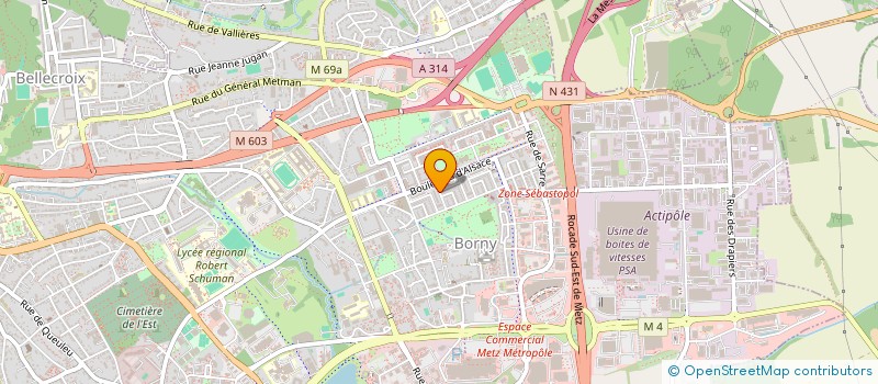 localisation de l'entreprise SOC PRIVEE SURVEIL GARDIENNAGE DU SITE  METZ