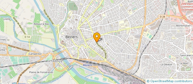 localisation de l'entreprise SOC PRODUITS EMBALLAGES ALIMENTAIRES  BEZIERS