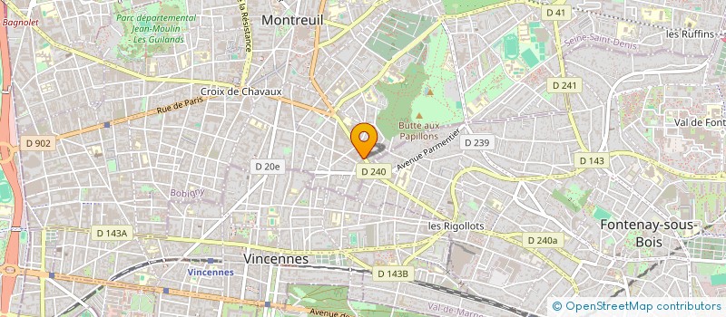 localisation de l'entreprise SOC PROFESSIONNELLE DE L'IMAGE à MONTREUIL