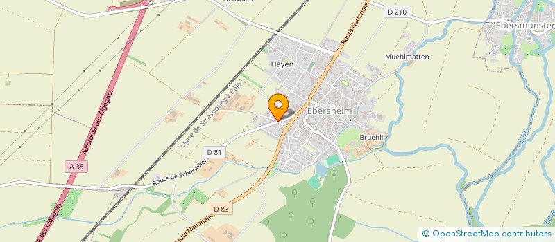 localisation de l'entreprise SOC PROTECTRICE ANIMAUX MOYENNE ALSACE  EBERSHEIM