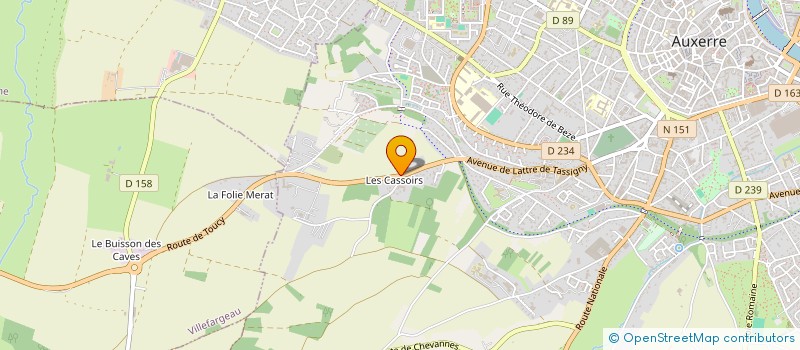 localisation de l'entreprise SOC PROTECTRICE DES ANIMAUX à AUXERRE