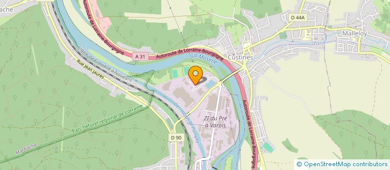 localisation de l'entreprise SOC PROTHESES ORTHOP REEDUC ET TRAUMATO à CUSTINES