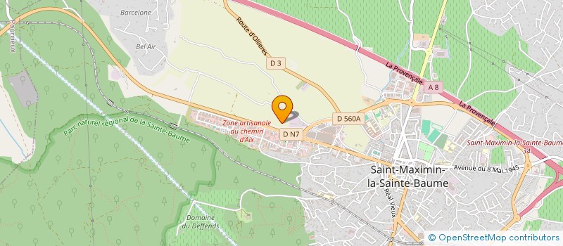 localisation de l'entreprise SOC PROVENCAL PARQUET REVETEMENT à ST MAXIMIN LA STE BAUME