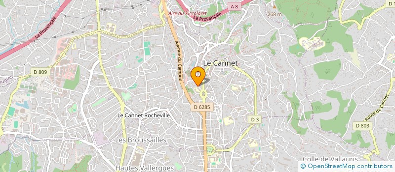 localisation de l'entreprise SOC PROVENCE COLOR à LE CANNET