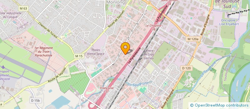 localisation de l'entreprise SOC PYRENE D'ENTREPRISES ET DE SERVICES à TOULOUSE