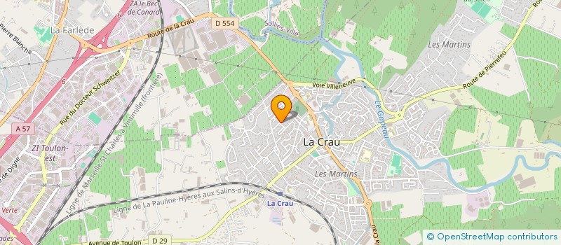 localisation de l'entreprise SOC RADIVAR à LA CRAU