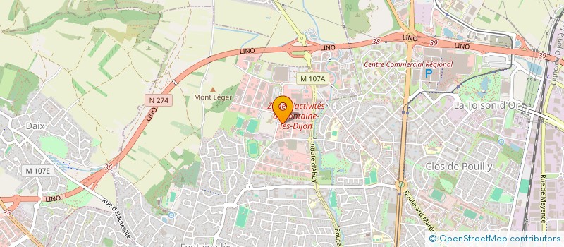localisation de l'entreprise SOC REALIS DIFFUSION EMBALLAGE NORMALISE à FONTAINE-LES-DIJON