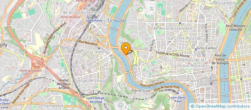 localisation de l'entreprise SOC REALIS LIAISON FLUVIALE SAONE-RHIN  LYON