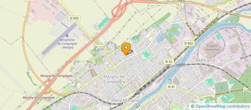 localisation de l'entreprise SOC RECCHIUTI ET BOULIEU  MARGNY-LES-COMPIEGNE